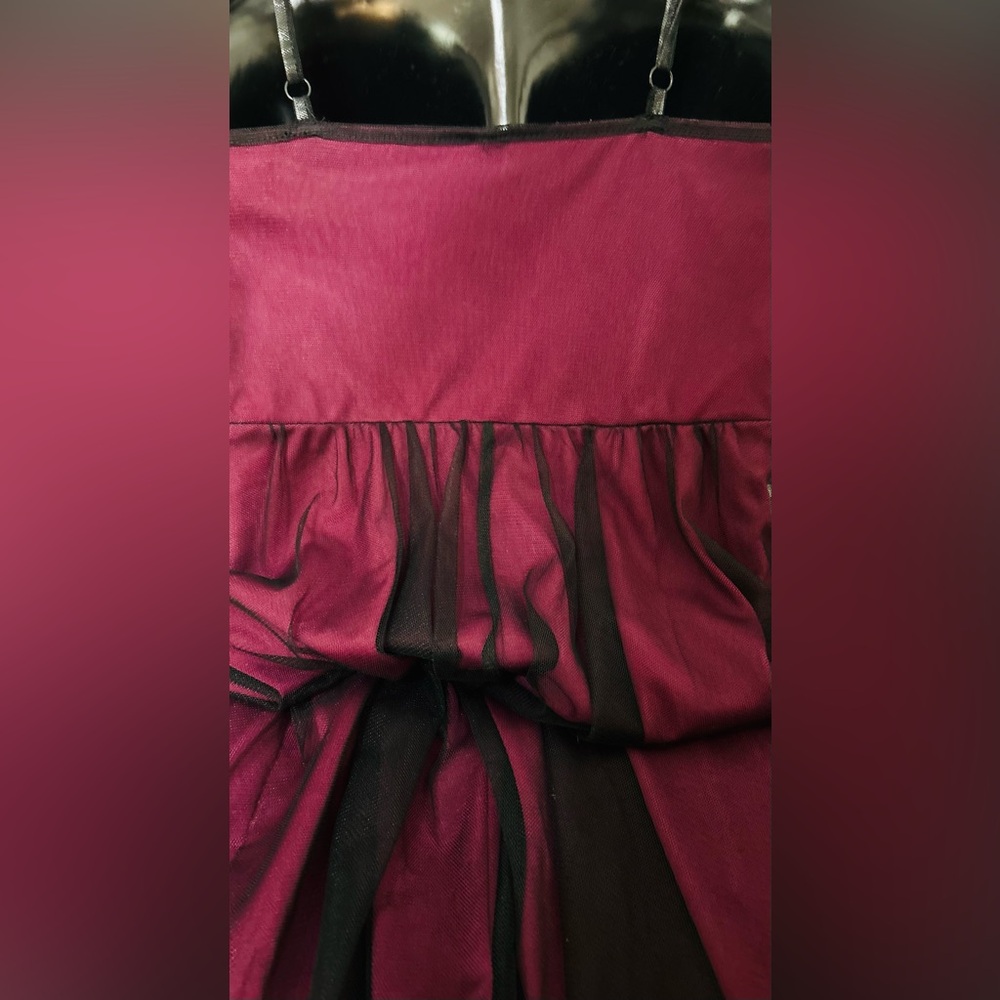 Xhilaration Maroon & Black Dress NWOT - Picture 9 of 10